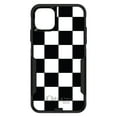 thumbnail image 1 of DistinctInk Case for iPhone 11 (6.1" Screen) - OtterBox Commuter Custom Black Case - Black White Checkered Flag Geometric - Geometric Checkered Pattern, 1 of 2