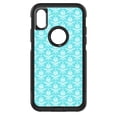 thumbnail image 1 of DistinctInk Custom SKIN / DECAL compatible with OtterBox Commuter for iPhone X / XS (5.8" Screen) - Baby Blue White Damask Pattern - Floral Damask Pattern, 1 of 5