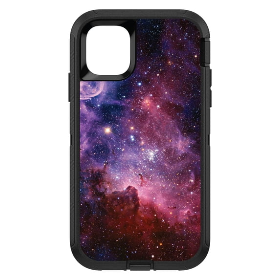 DistinctInk Custom SKIN / DECAL compatible with OtterBox Defender for iPhone 11 Pro MAX (6.5" Screen) - Purple Pink Carina Nebula - Show Your Love of Astronomy