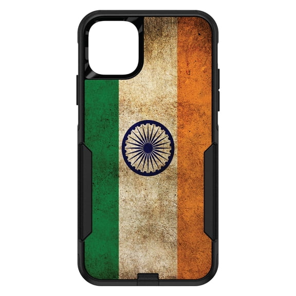 DistinctInk Case for iPhone 11 (6.1" Screen) - OtterBox Symmetry Custom Black Case - India Old Flag Indian - Show Your Love of India
