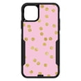 thumbnail image 1 of DistinctInk Custom SKIN / DECAL compatible with OtterBox Commuter for iPhone 11 (6.1" Screen) - Pink & Gold Print - Polka Dots Pattern, 1 of 5