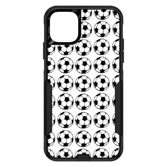 DistinctInk Custom SKIN / DECAL compatible with OtterBox Commuter for iPhone 11 Pro MAX (6.5" Screen) - Soccer Balls Drawing