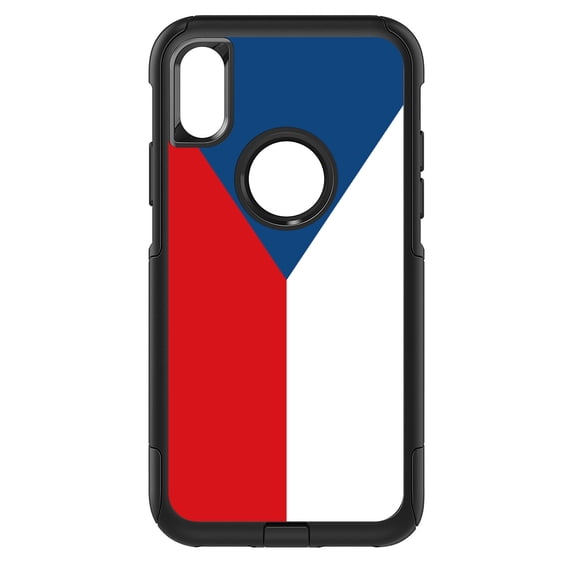 DistinctInk Custom SKIN / DECAL compatible with OtterBox Commuter for iPhone X / XS (5.8" Screen) - Czech Republic Flag
