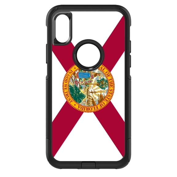 DistinctInk Custom SKIN / DECAL compatible with OtterBox Commuter for iPhone X / XS (5.8" Screen) - Florida State Flag - US State Flag
