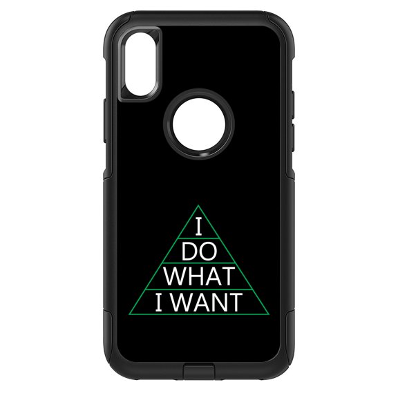 DistinctInk Custom SKIN / DECAL compatible with OtterBox Commuter for iPhone X / XS (5.8" Screen) - I Do What I Want