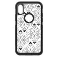 thumbnail image 1 of DistinctInk Custom SKIN / DECAL compatible with OtterBox Commuter for iPhone XR (6.1" Screen) - Black White Floral Pattern, 1 of 5