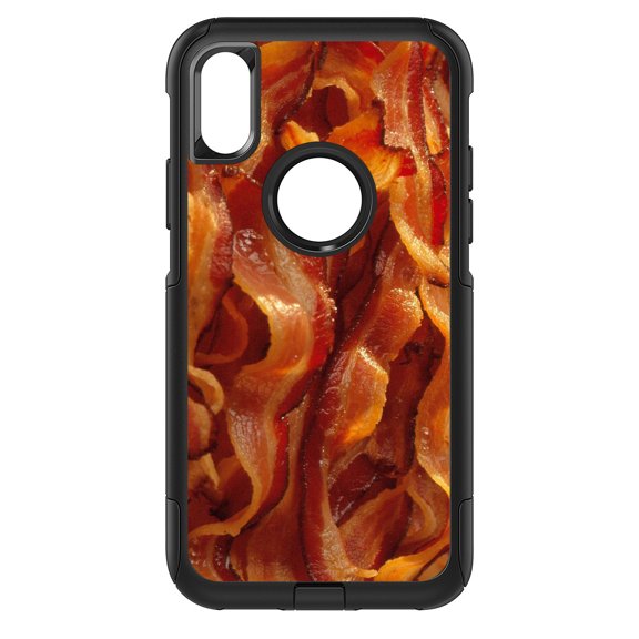 DistinctInk Custom SKIN / DECAL compatible with OtterBox Commuter for iPhone XR (6.1" Screen) - Crispy Strips of Bacon - Show Your Love of Bacon