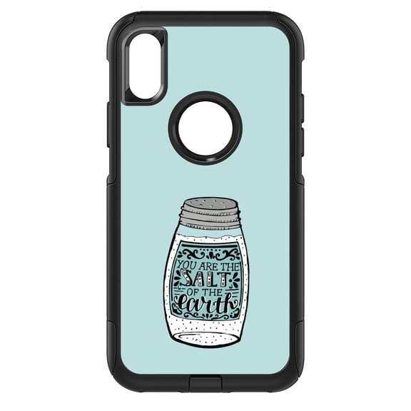 DistinctInk Custom SKIN / DECAL compatible with OtterBox Commuter for iPhone XS MAX (6.5" Screen) - You Are the Salt of the Earth - Shaker