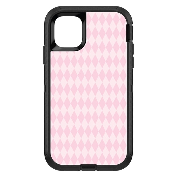 DistinctInk Custom SKIN / DECAL compatible with OtterBox Defender for iPhone 11 (6.1" Screen) - Pink Diamond Pattern