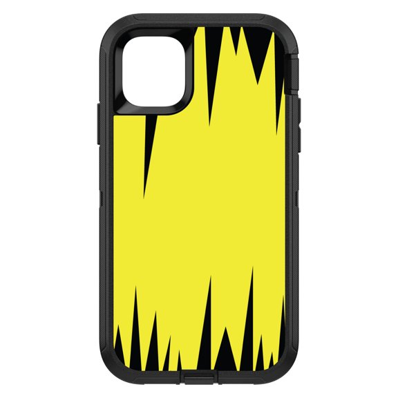 DistinctInk Custom SKIN / DECAL compatible with OtterBox Defender for iPhone 11 (6.1" Screen) - Yellow Black Spikes