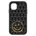 thumbnail image 1 of DistinctInk Custom SKIN / DECAL compatible with OtterBox Defender for iPhone 11 (6.1" Screen) - Yellow Smiley Face Black Grey Damask, 1 of 5
