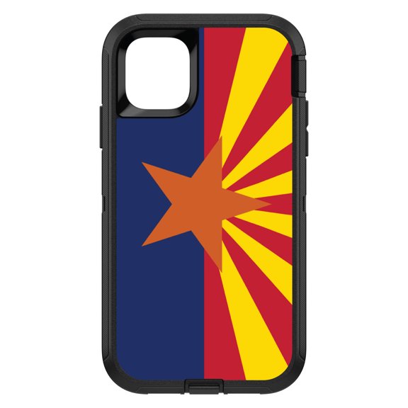 DistinctInk Custom SKIN / DECAL compatible with OtterBox Defender for iPhone 11 Pro (5.8" Screen) - Arizona State Flag - US State Flag
