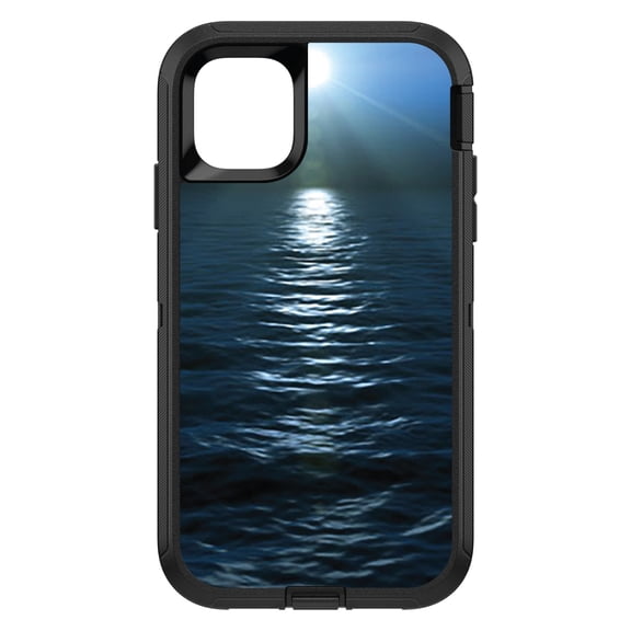 DistinctInk Custom SKIN / DECAL compatible with OtterBox Defender for iPhone 11 Pro (5.8" Screen) - Blue Water Ocean Horizon