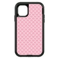 thumbnail image 1 of DistinctInk Custom SKIN / DECAL compatible with OtterBox Defender for iPhone 11 Pro MAX (6.5" Screen) - Light Pink Scalloped Pattern, 1 of 5