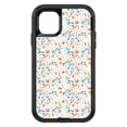 thumbnail image 1 of DistinctInk Custom SKIN / DECAL compatible with OtterBox Defender for iPhone 11 Pro MAX (6.5" Screen) - Modern Floral - White Red Navy, 1 of 5
