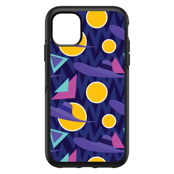 DistinctInk Custom SKIN / DECAL compatible with OtterBox Symmetry for iPhone 11 (6.1" Screen) - Pink Purple Yellow 90s Pattern - Relive the 90's