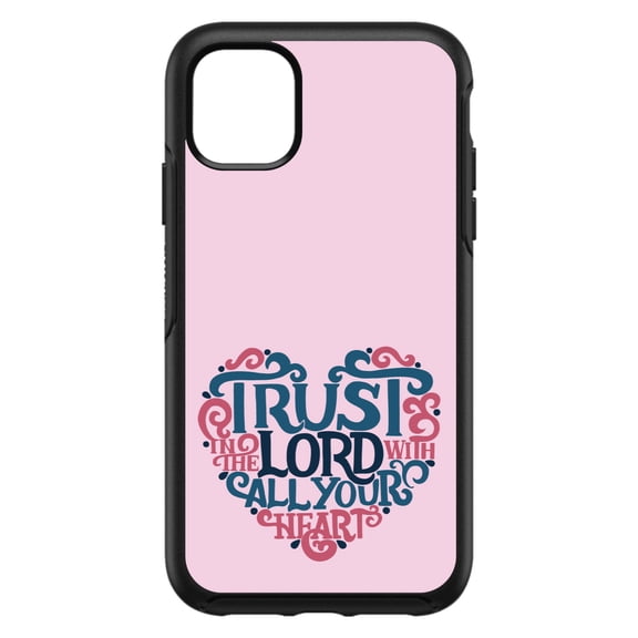 DistinctInk Custom SKIN / DECAL compatible with OtterBox Symmetry for iPhone 11 (6.1" Screen) - Trust In The Lord With All Your Heart
