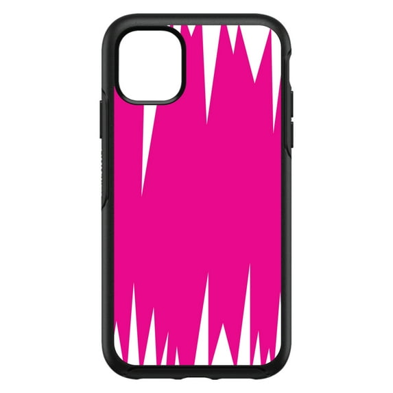 DistinctInk Custom SKIN / DECAL compatible with OtterBox Symmetry for iPhone 11 Pro (5.8" Screen) - Neon Pink White Spikes