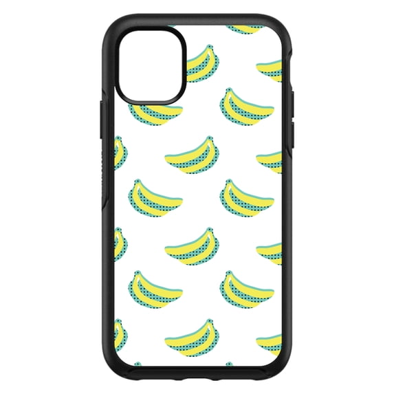 DistinctInk Custom SKIN / DECAL compatible with OtterBox Symmetry for iPhone 11 Pro (5.8" Screen) - Summer Graphics - Banana Pattern - Yellow