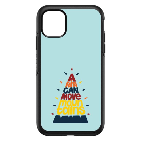 DistinctInk Custom SKIN / DECAL compatible with OtterBox Symmetry for iPhone 11 Pro MAX (6.5" Screen) - A Faith Can Moves Mountains