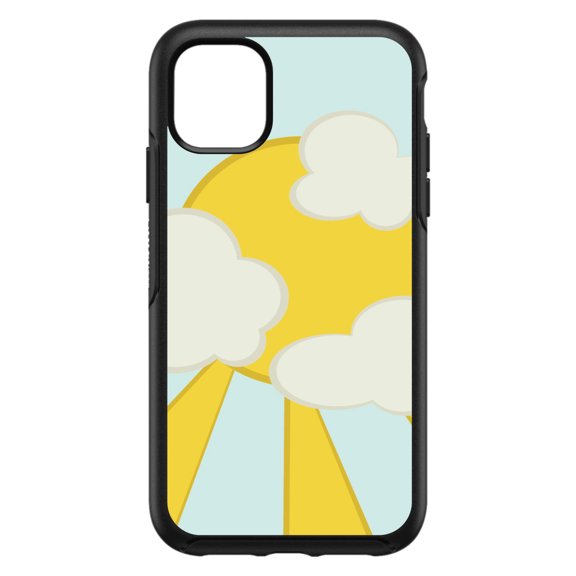 DistinctInk Custom SKIN / DECAL compatible with OtterBox Symmetry for iPhone 11 Pro MAX (6.5" Screen) - Blue Yellow Sun Sky Clouds