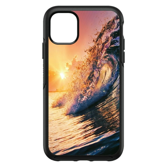 DistinctInk Custom SKIN / DECAL compatible with OtterBox Symmetry for iPhone 11 Pro MAX (6.5" Screen) - Ocean Wave Sunset