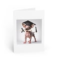 thumbnail image 1 of DistinctInk Greeting Card / Note Card - American Hairles Terrier Puppy Graduation - PACK of 5, 1 of 7