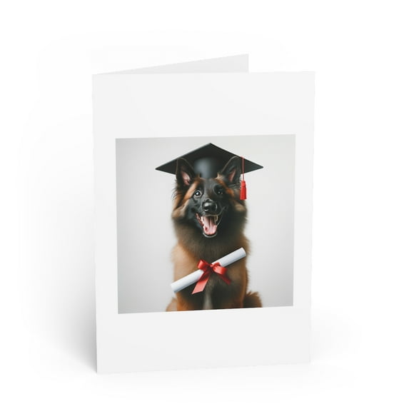 DistinctInk Greeting Card / Note Card - Belgian Laekenoi Graduation - PACK of 100