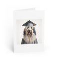 thumbnail image 1 of DistinctInk Greeting Card / Note Card - Bergamasco Sheepdog Graduation - PACK of 3, 1 of 7