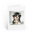 thumbnail image 1 of DistinctInk Greeting Card / Note Card - Biewer Terrier Puppy Graduation - PACK of 25, 1 of 7