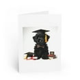 thumbnail image 1 of DistinctInk Greeting Card / Note Card - Black Russian Terrier Puppy Graduation - PACK of 1, 1 of 7