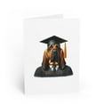 thumbnail image 1 of DistinctInk Greeting Card / Note Card - Bloodhound Graduation - PACK of 100, 1 of 7