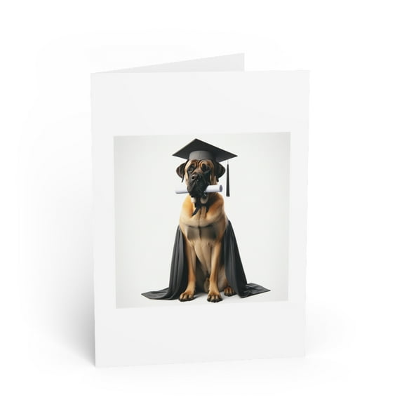DistinctInk Greeting Card / Note Card - Boerboel Graduation - PACK of 100