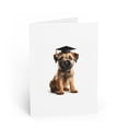 thumbnail image 1 of DistinctInk Greeting Card / Note Card - Border Terrier Puppy Graduation - PACK of 10, 1 of 7