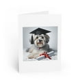 thumbnail image 1 of DistinctInk Greeting Card / Note Card - Dandie Dinmont Terrier Graduation - PACK of 25, 1 of 7