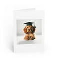 thumbnail image 1 of DistinctInk Greeting Card / Note Card - English Cocker Spaniel Puppy Graduation - PACK of 25, 1 of 7