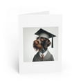 thumbnail image 1 of DistinctInk Greeting Card / Note Card - German Wirehaired Pointer Graduation - PACK of 10, 1 of 7