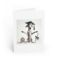 thumbnail image 1 of DistinctInk Greeting Card / Note Card - Italian Greyhound Puppy Graduation - PACK of 5, 1 of 7