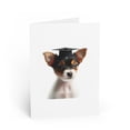 thumbnail image 1 of DistinctInk Greeting Card / Note Card - Toy Fox Terrier Puppy Graduation - PACK of 100, 1 of 7