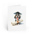 thumbnail image 1 of DistinctInk Greeting Card / Note Card - Treeing Walker Coonhound Graduation - PACK of 10, 1 of 7