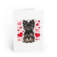 thumbnail image 1 of DistinctInk Greeting Card / Note Card - Valentine's Day Affenpinscher - PACK of 1, 1 of 7