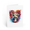 thumbnail image 1 of DistinctInk Greeting Card / Note Card - Valentine's Day Australian Terrier - PACK of 5, 1 of 7