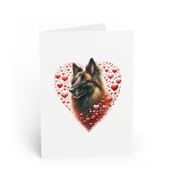 DistinctInk Greeting Card / Note Card - Valentine's Day Belgian Laekenoi - PACK of 1
