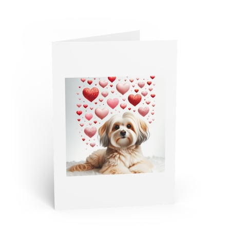 DistinctInk Greeting Card / Note Card - Valentine's Day Löwchen - PACK of 1