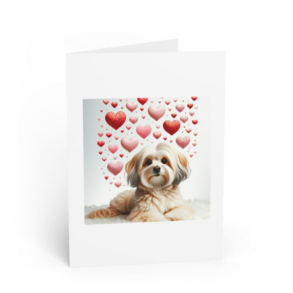 DistinctInk Greeting Card / Note Card - Valentine's Day Löwchen - PACK of 5