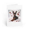 thumbnail image 1 of DistinctInk Greeting Card / Note Card - Valentine's Day Miniature Pinscher - PACK of 1, 1 of 7