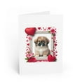 thumbnail image 1 of DistinctInk Greeting Card / Note Card - Valentine's Day Pekingese Puppy - PACK of 5, 1 of 7