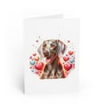 thumbnail image 1 of DistinctInk Greeting Card / Note Card - Valentine's Day Weimaraner - PACK of 5, 1 of 7