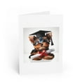 thumbnail image 1 of DistinctInk Greeting Card / Note Card - Yorkshire Terrier Puppy Graduation - PACK of 3, 1 of 7