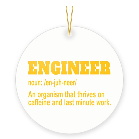 DistinctInk Engineer Definition Christmas Ornament Gift